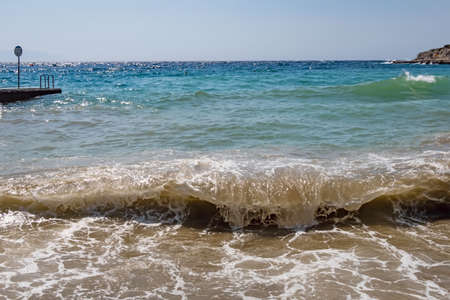 Kusadasi,Aydin,Turkey- July 21,2021.The view from Pinebay holiday village and resort in Kusadasi, in the sea and nature and summer session.のeditorial素材