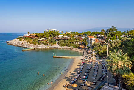 Kusadasi,Aydin,Turkey- July 21,2021.The view from Pinebay holiday village and resort in Kusadasi, in the sea and nature and summer session.のeditorial素材