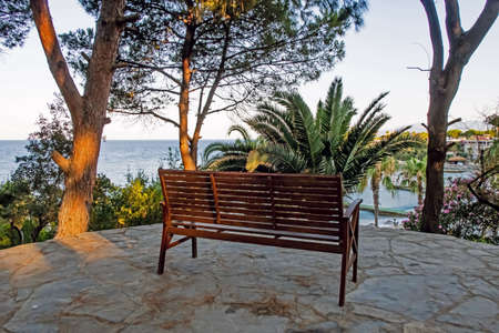 Kusadasi,Aydin,Turkey- July 21,2021.The view from Pinebay holiday village and resort in Kusadasi, in the sea and nature and summer session.のeditorial素材