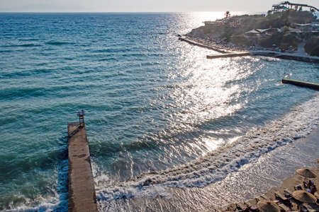 Kusadasi,Aydin,Turkey- July 21,2021.The view from Pinebay holiday village and resort in Kusadasi, in the sea and nature and summer session.のeditorial素材