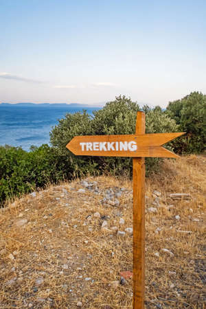 green nature and sportive trekking pathsの写真素材