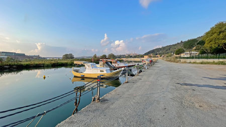 istanbul,turkey-august 19,2021.Istanbul is the dream city. The view from the shore of the Golden Horn in the Eyup district in the early morningのeditorial素材