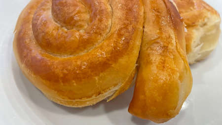 close-up ready to eat traditional turkish meal, gul borek