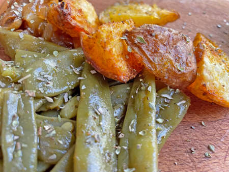 delicious traditional turkish food, meatballs with potatoesの写真素材