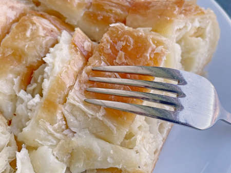 delicious traditional turkish meal delicacies, borek with cheeseの写真素材