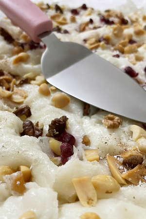 Close-up ready-to-eat and delicious traditional turkish dessert, gullac
