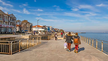Mudanya,Bursa,Turkey-November 13,2021.Mudanya, a historical and touristic city on the Asian continent of Turkey, on the coast of the Marmara Sea.のeditorial素材