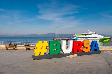 Mudanya,Bursa,Turkey-November 13,2021.Mudanya, a historical and touristic city on the Asian continent of Turkey, on the coast of the Marmara Sea.のeditorial素材