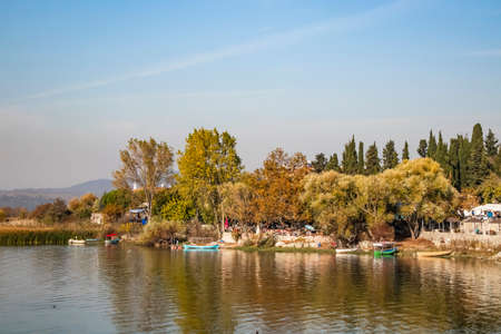 Golyazi,Bursa,Turkey-November 13,2021.Golyazi, with its natural and historical beauties, is located on the shores of Lake Uluabat in Turkey's Asian continent and Bursa province.のeditorial素材