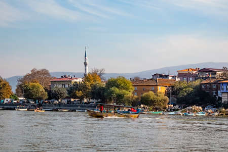 Golyazi,Bursa,Turkey-November 13,2021.Golyazi, with its natural and historical beauties, is located on the shores of Lake Uluabat in Turkey's Asian continent and Bursa province.のeditorial素材