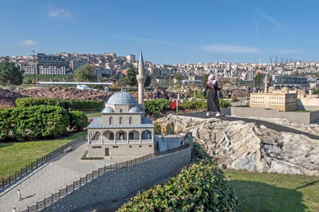 istanbul,turkey-november 20,2021.Miniaturk is a miniature park at the northeastern shore of Golden...
