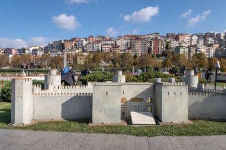istanbul,turkey-november 20,2021.Miniaturk is a miniature park at the northeastern shore of Golden Horn in Istanbul, Turkeyのeditorial素材