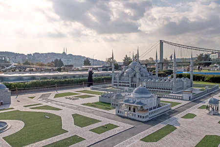 istanbul,turkey-november 20,2021.Miniaturk is a miniature park at the northeastern shore of Golden Horn in Istanbul, Turkeyのeditorial素材