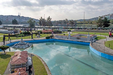 istanbul,turkey-november 20,2021.Miniaturk is a miniature park at the northeastern shore of Golden Horn in Istanbul, Turkeyのeditorial素材