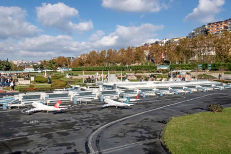 istanbul,turkey-november 20,2021.Miniaturk is a miniature park at the northeastern shore of Golden Horn in Istanbul, Turkeyのeditorial素材