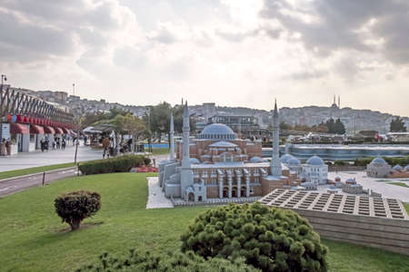 istanbul,turkey-november 20,2021.Miniaturk is a miniature park at the northeastern shore of Golden Horn in Istanbul, Turkeyのeditorial素材