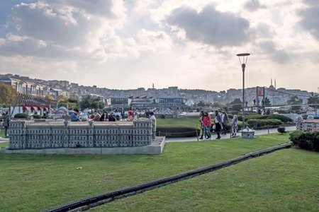 istanbul,turkey-november 20,2021.Miniaturk is a miniature park at the northeastern shore of Golden Horn in Istanbul, Turkeyのeditorial素材