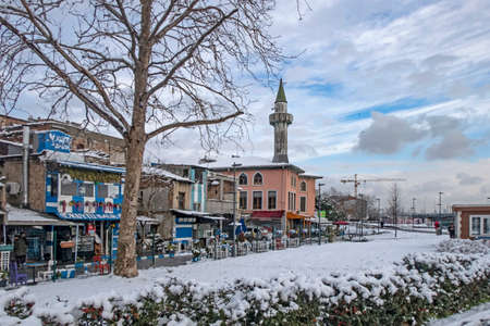 istanbul,Turkey-January 25,2022.Istanbul is the dream city between the continents of Europe and Asia. City view with modern, historical and natural beauties from the historical peninsula in winter .のeditorial素材