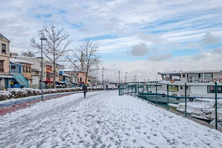 istanbul,Turkey-January 25,2022.Istanbul is the dream city between the continents of Europe and Asia. City view with modern, historical and natural beauties from the historical peninsula in winter .のeditorial素材