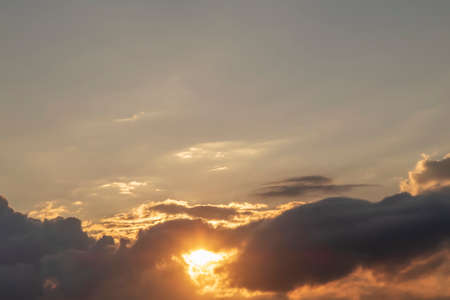 Early morning sky and dramatic clouds.の写真素材