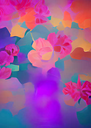 Pastel colors flowers for backgroundの写真素材