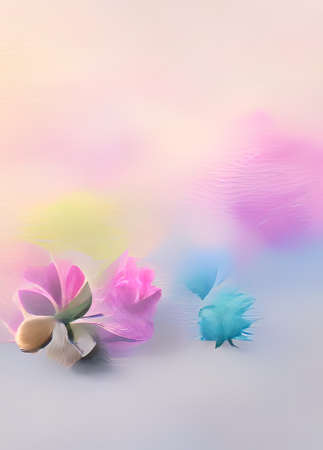 Pastel colors flowers for backgroundの写真素材