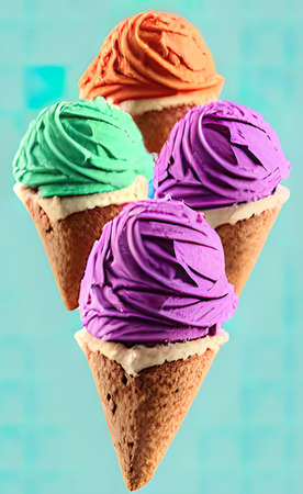 ice cream in a cone