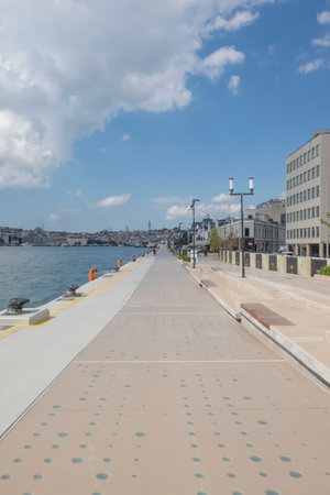 istanbul,Turkey.July 13,2022.Istanbul's new cruise port Galataport. Istanbul and Bosphorus view in summer from cruise port.のeditorial素材