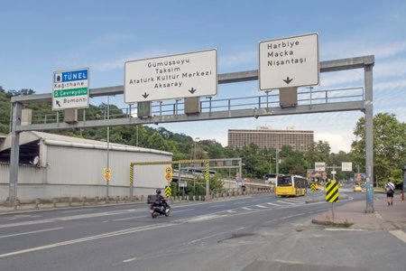 istanbul,Turkey.July 13,2022.Istanbul's urban highways and transportation network with carsのeditorial素材
