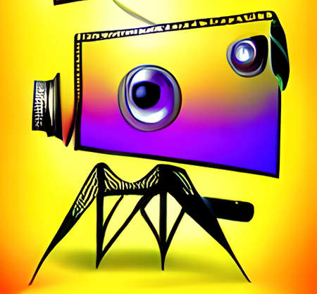 digital camera and photo for backgroundのイラスト素材