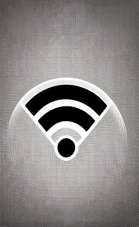 wifi network icon. radio waves fanning in the outward direction when connected to a wireless...