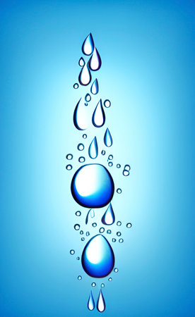 Close up water drop splashのイラスト素材