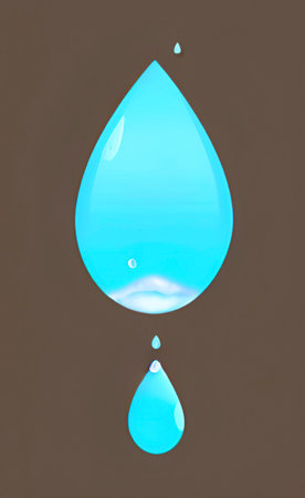 close up drop of water for backgroundのイラスト素材