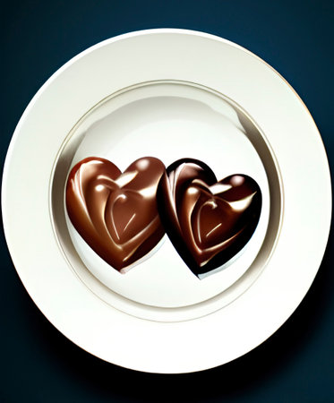 close up chocolate with heart shapedのイラスト素材