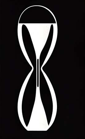 close-up isolated hourglass to show time