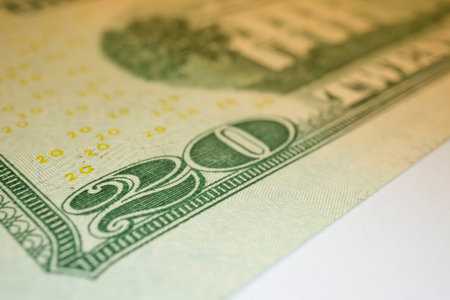 macro shot. close up american dollar banknote for finance and economy