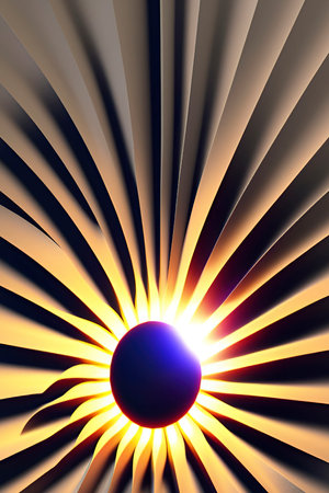 Abstract background with sun and rays. vector illustration.の写真素材