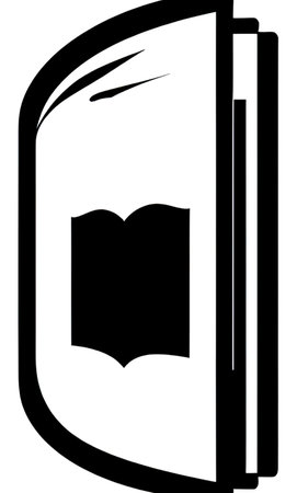 Book on a white background. vector illustration. Eps 10. Black and white.のイラスト素材