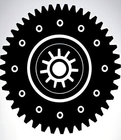 Gear design over gray background, vector illustration.の写真素材