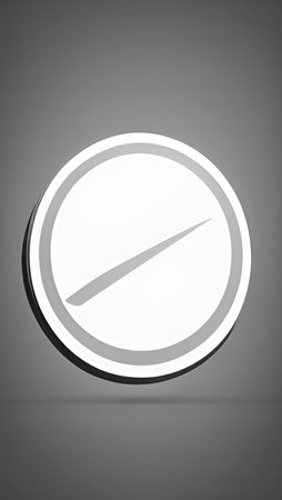 Illustration of a white arrow in a circle on a gray backgroundの写真素材