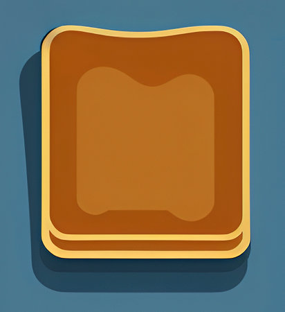 Illustration of a slice of bread isolatedの写真素材