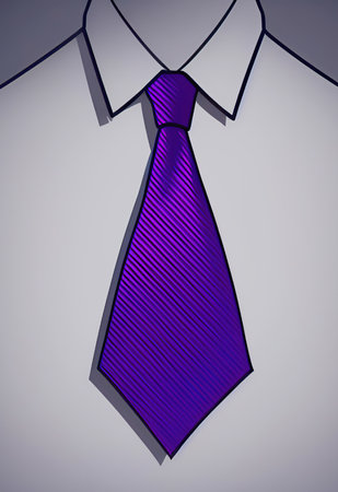 Necktie and necktie on a gray background. vector illustration.の素材
