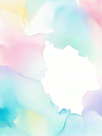 Watercolor framed background with pastel and soft colors.Frame Your Background with Soft Pastel Colors. Embracing Watercolor Symbolism. Invitations and special occasions.の素材