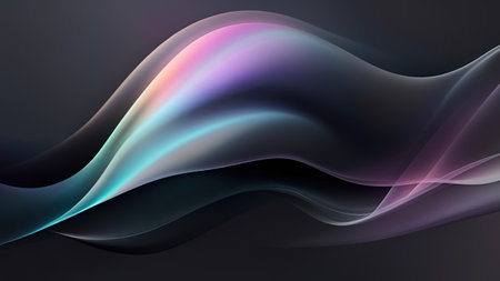 Abstract background, futuristic wavy illustration, vectorの素材