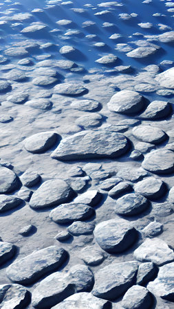 abstract background of stones in the water, closeup of photoの素材