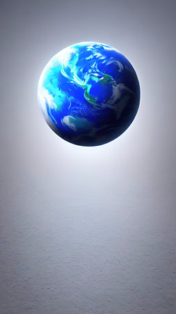 Earth planet on white background.の素材
