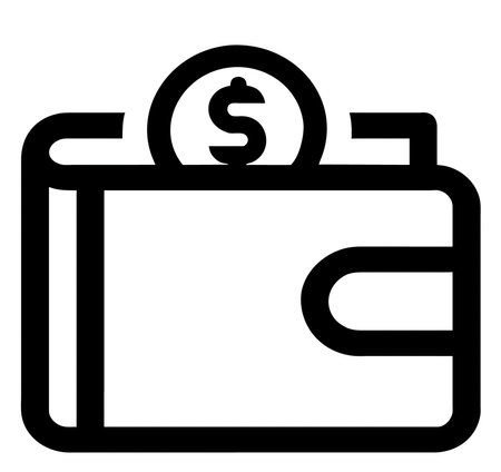 Wallet with money icon. Simple illustration of wallet with money vector icon for webの素材