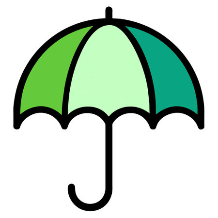 Umbrella icon. Flat illustration of umbrella icon for web designの素材