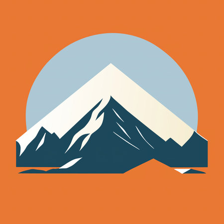 mountain icon. vector illustration. flat design styleの素材