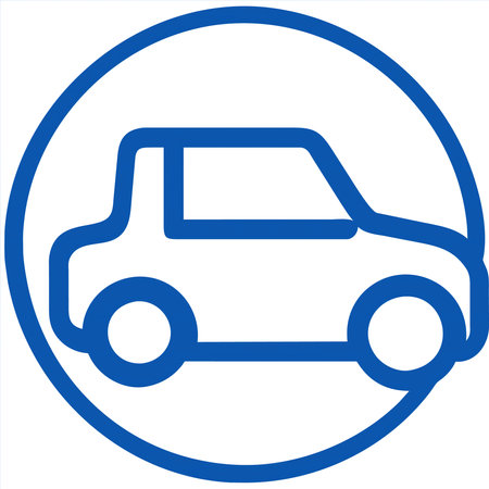 Car icon on the white background. vector illustration.の素材